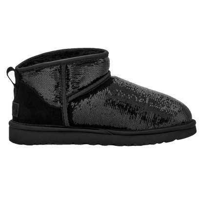 UGG Classic Ultra Mini Boot Mirror Ball Black (W)