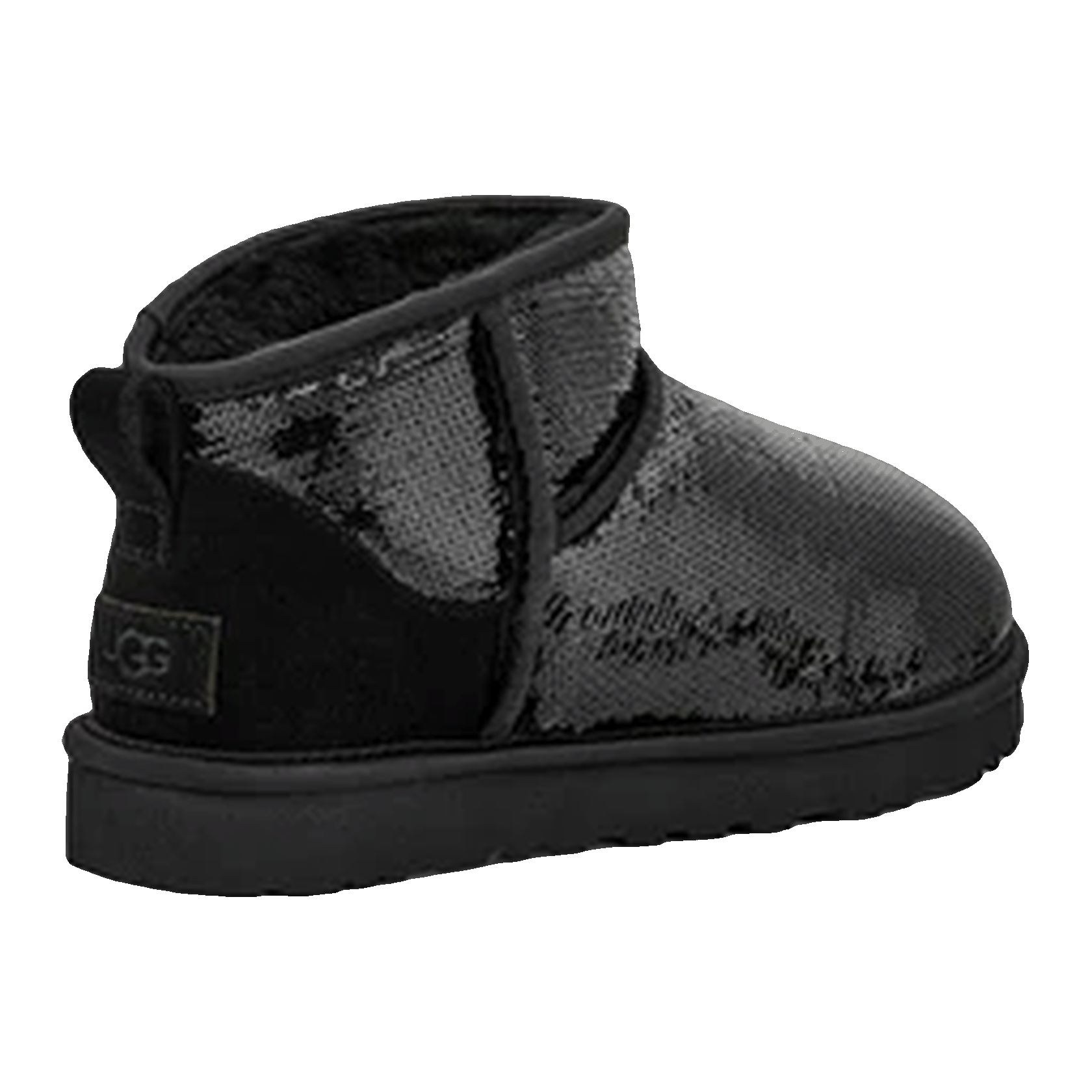 UGG Classic Ultra Mini Boot Mirror Ball Black (W) Back