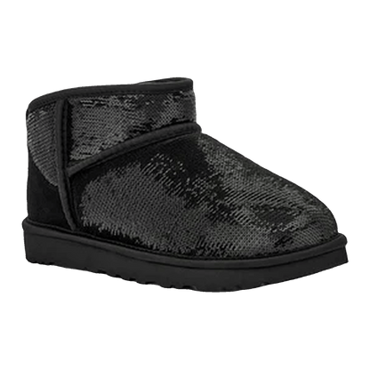UGG Classic Ultra Mini Boot Mirror Ball Black (W) Side