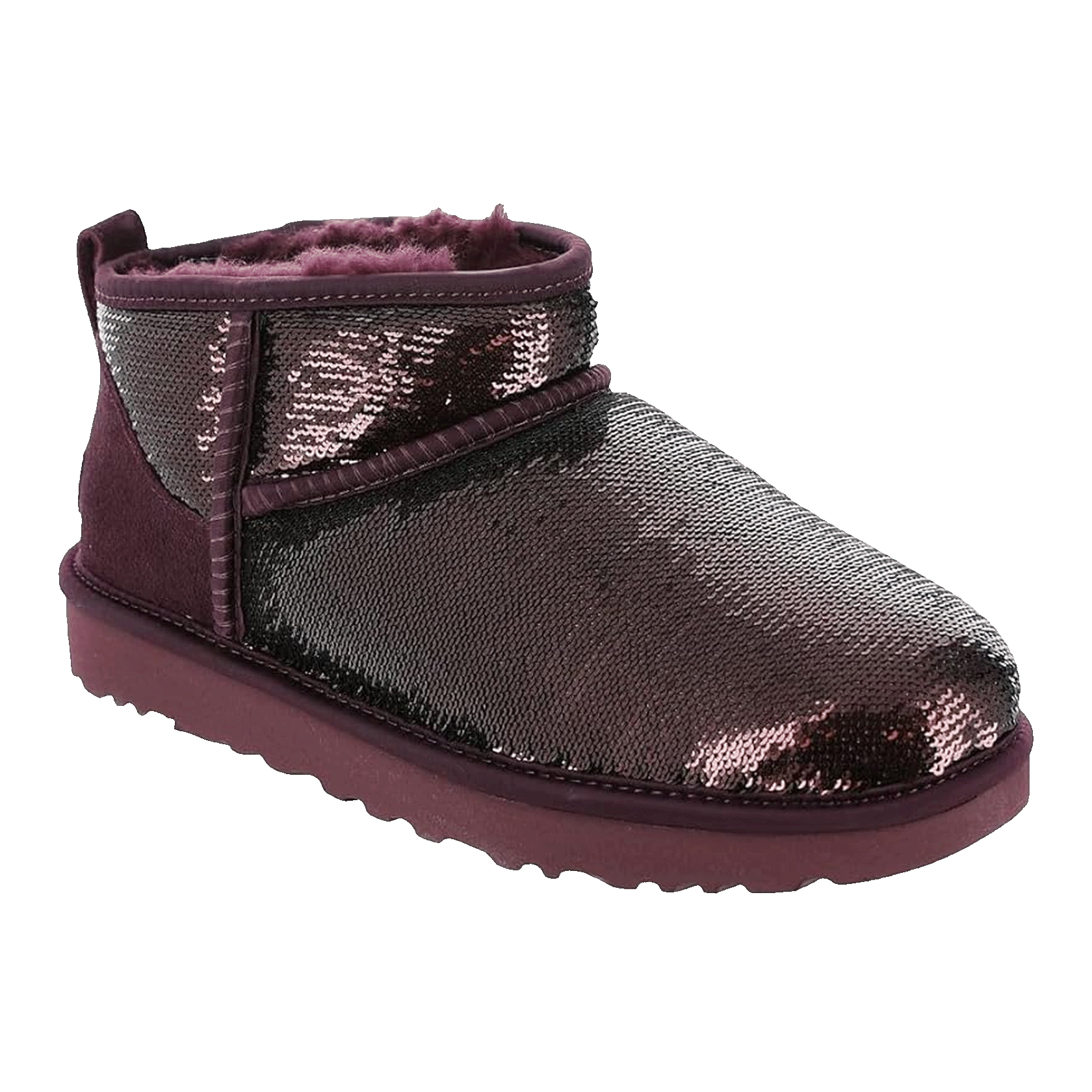 UGG Classic Ultra Mini Boot Mirror Ball Wild Grape (W) Side