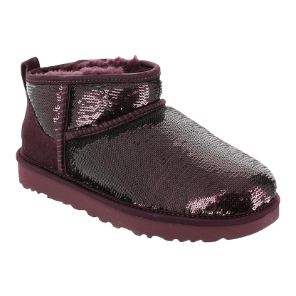 UGG Classic Ultra Mini Boot Mirror Ball Wild Grape (W) Side