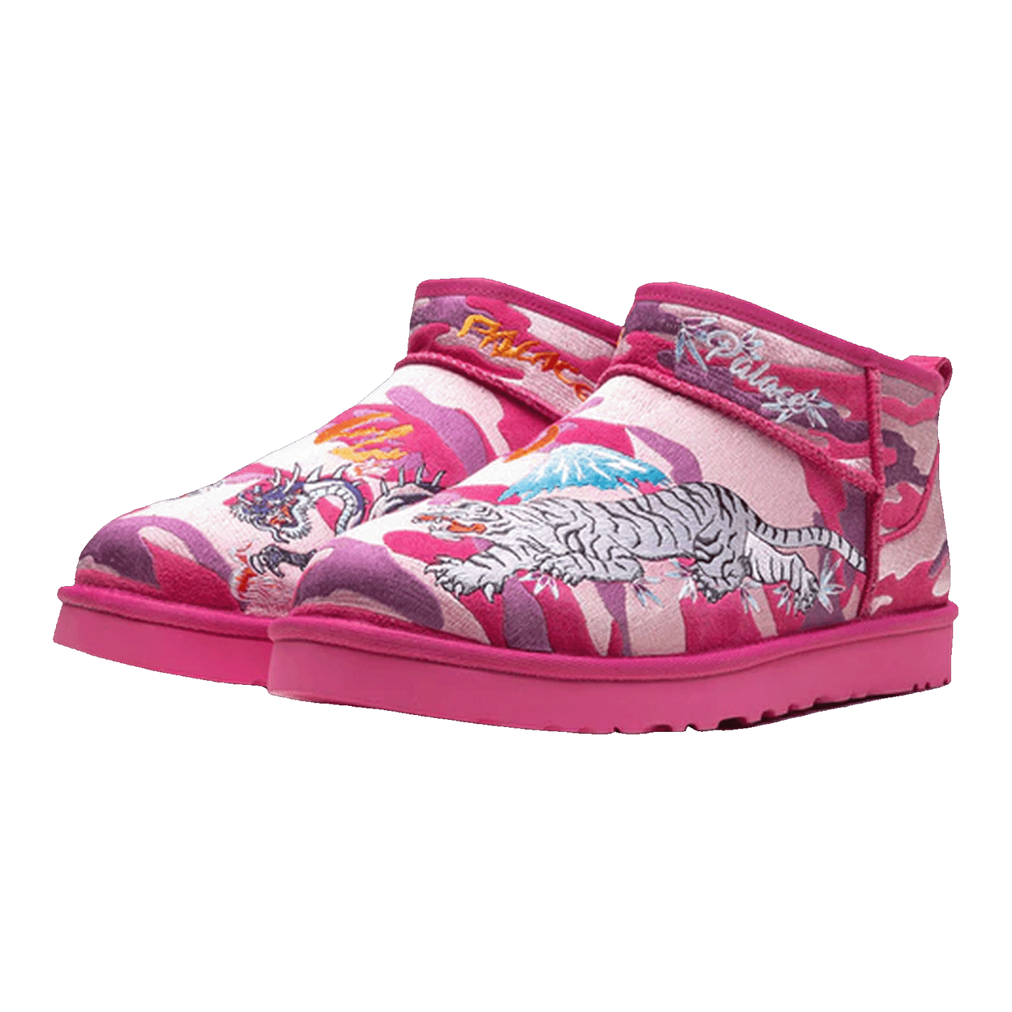 UGG Classic Ultra Mini Boot Palace Pink Camo Side