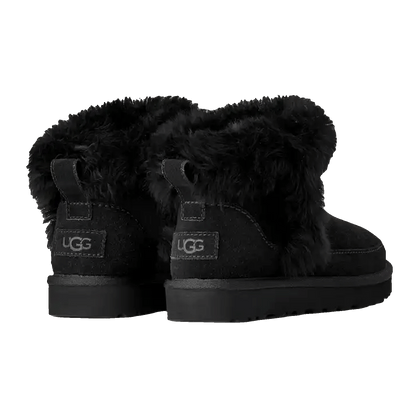 UGG Classic Ultra Mini Chalet Boot Black (W) Back