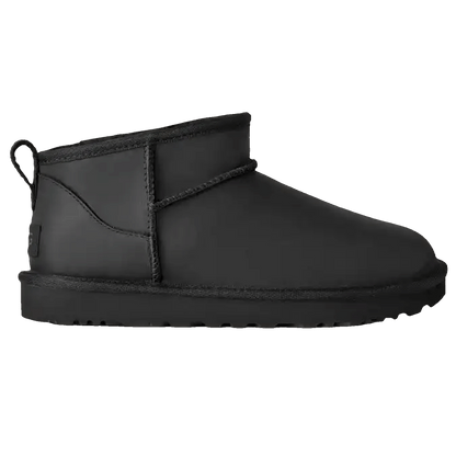 UGG Classic Ultra Mini Leather Boot Black (W)