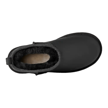 UGG Classic Ultra Mini Leather Boot Black (W) Oben