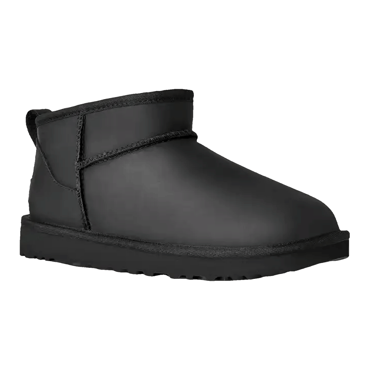 UGG Classic Ultra Mini Leather Boot Black (W) Side