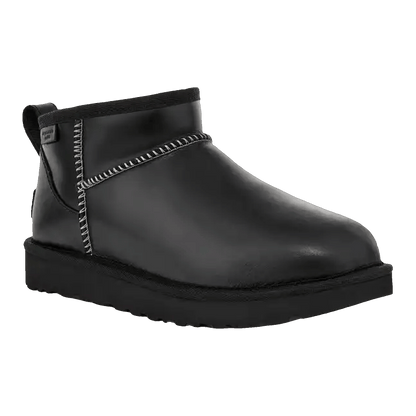 UGG Classic Ultra Mini LTHR Regen Boot Black Side