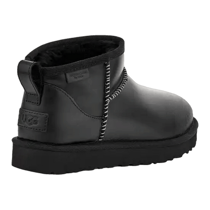 UGG Classic Ultra Mini LTHR Regen Boot Black (W) Back