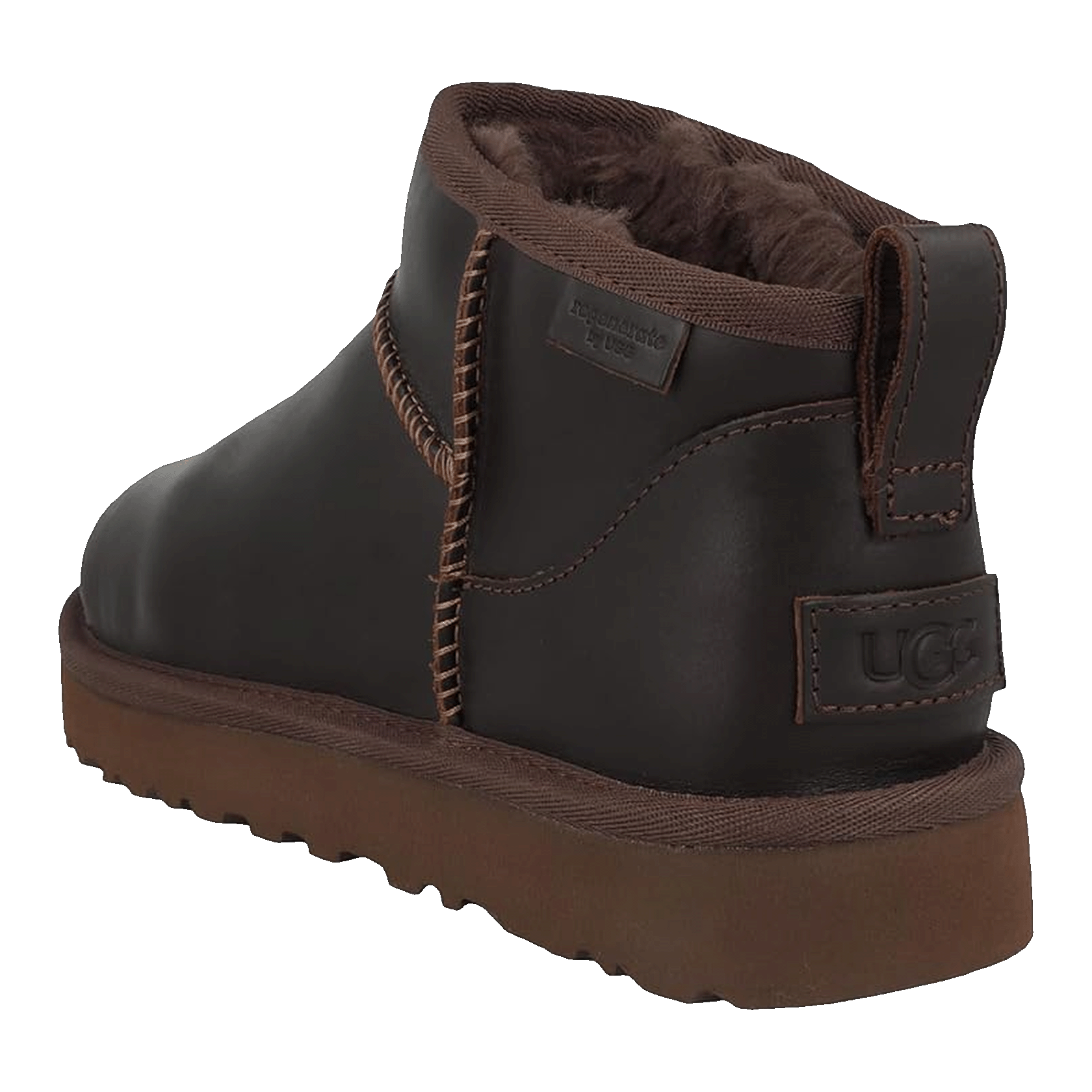 UGG Classic Ultra Mini LTHR Regen Boot Ironwood (W) Back