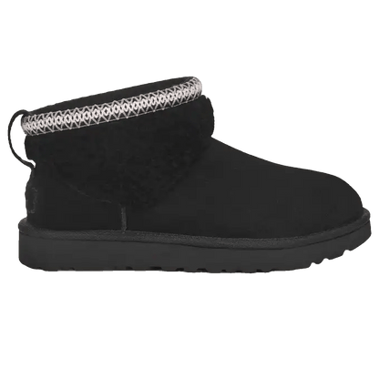 UGG Classic Ultra Mini Maxi Curly Boot Black (W)