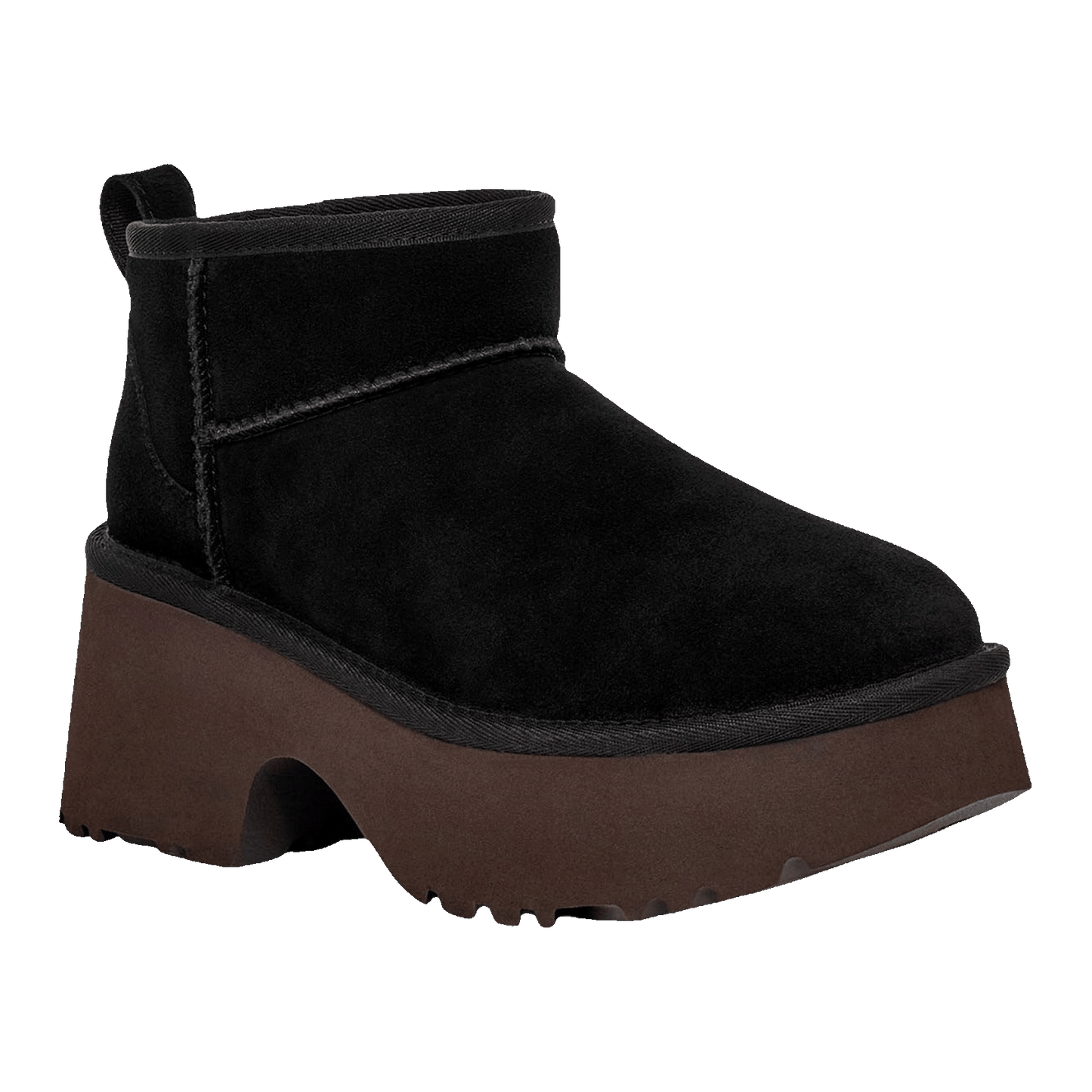 UGG Classic Ultra Mini New Heights Boot Black (W) Side
