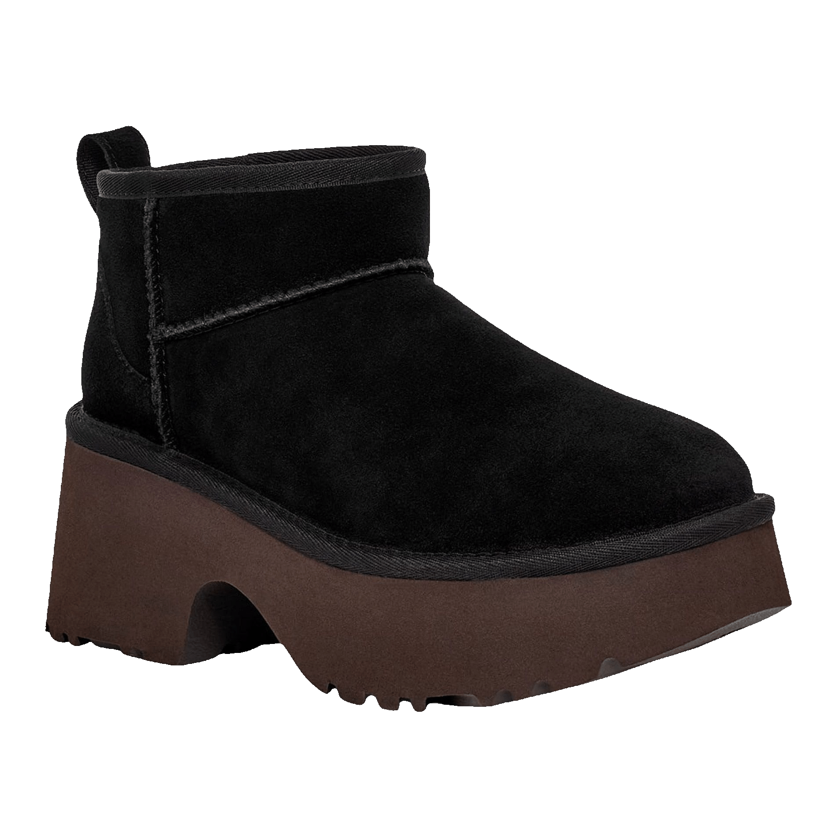 UGG Classic Ultra Mini New Heights Boot Black (W) Side