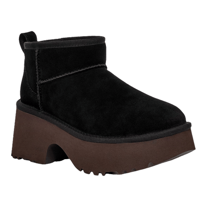 UGG Classic Ultra Mini New Heights Boot Black (W) Side