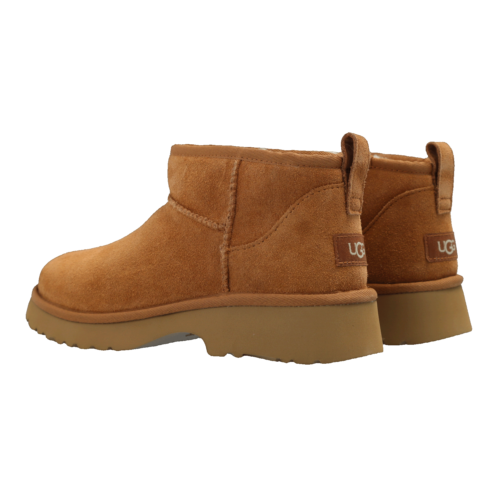 UGG Classic Ultra Mini New Heights Boot Chestnut (Kids) Back