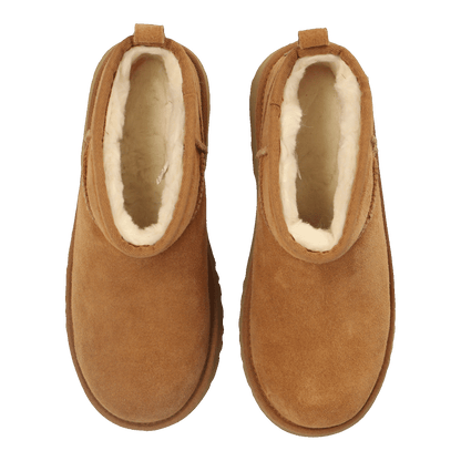 UGG Classic Ultra Mini New Heights Boot Chestnut (Kids) Oben