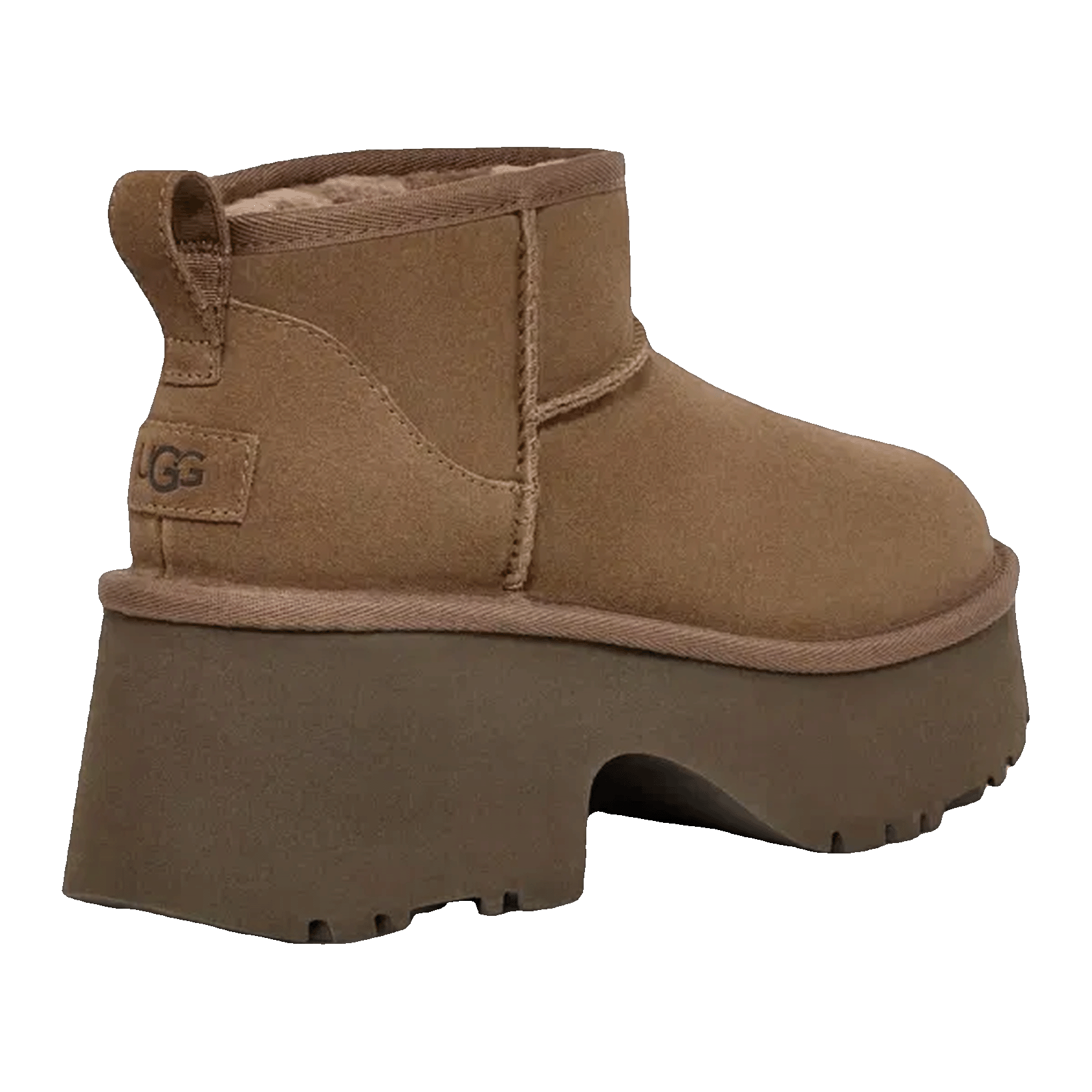 UGG Classic Ultra Mini New Heights Boot Hickory (W) Back