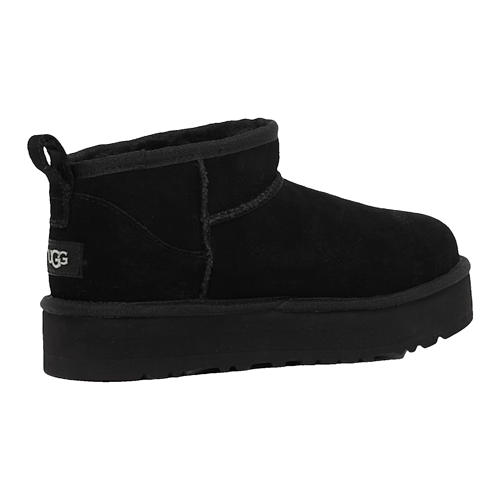 UGG Classic Ultra Mini Platform Boot Black (Kids) Back