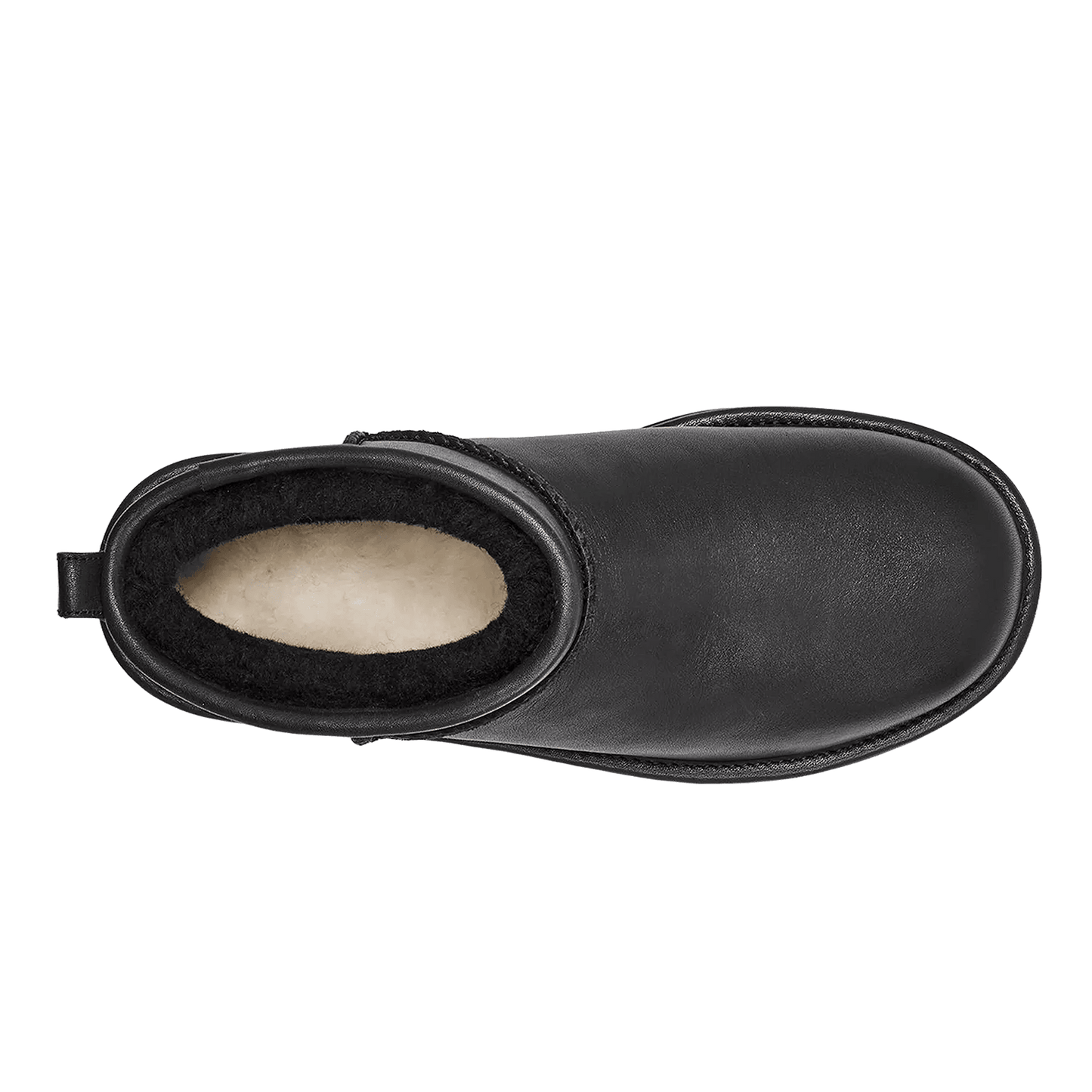 UGG Classic Ultra Mini Platform Boot Black Leather (W) oben