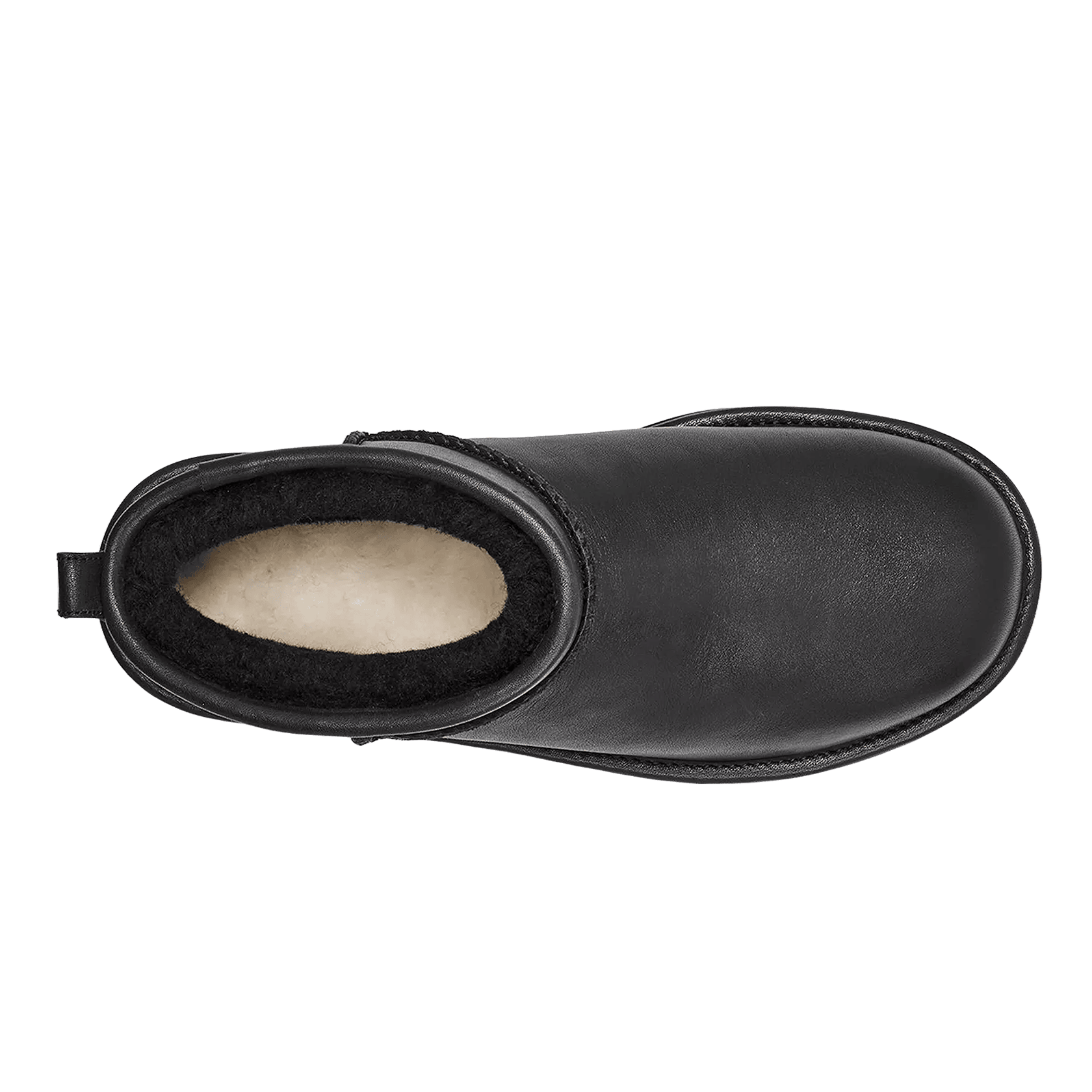 UGG Classic Ultra Mini Platform Boot Black Leather (W) oben