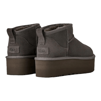 UGG Classic Ultra Mini Platform Boot Charcoal (W) Back