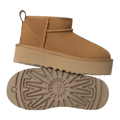 UGG Classic Ultra Mini Platform Boot Chestnut (Kids) Detail