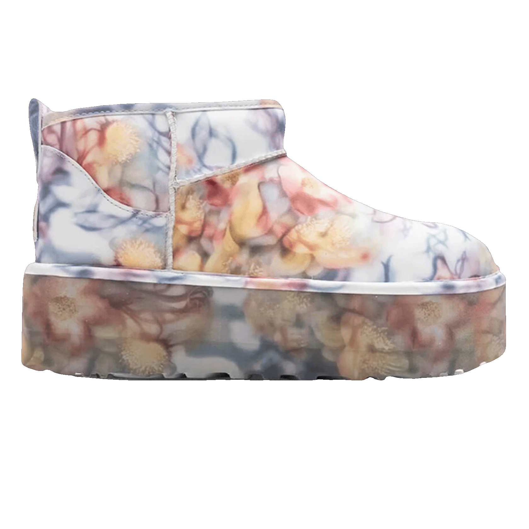 UGG Classic Ultra Mini Platform Boot Collina Strada Light Blue Floral