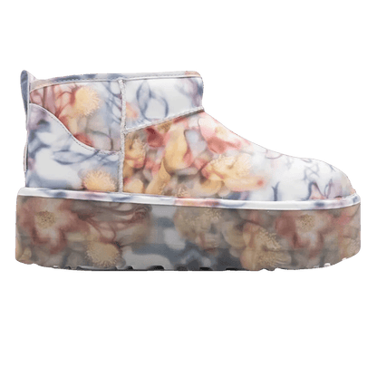 UGG Classic Ultra Mini Platform Boot Collina Strada Light Blue Floral