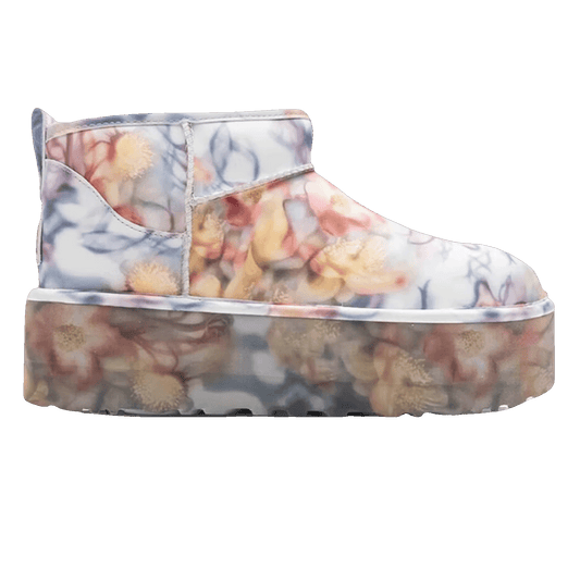 UGG Classic Ultra Mini Platform Boot Collina Strada Light Blue Floral