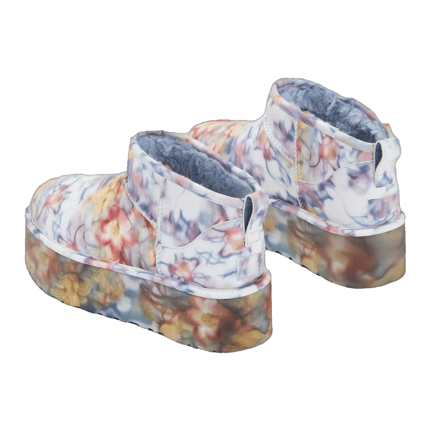 UGG Classic Ultra Mini Platform Boot Collina Strada Light Blue Floral Back