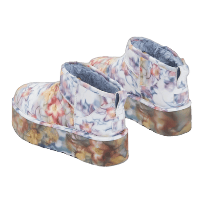UGG Classic Ultra Mini Platform Boot Collina Strada Light Blue Floral Back