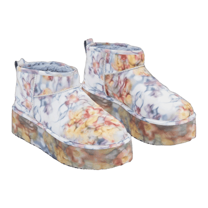 UGG Classic Ultra Mini Platform Boot Collina Strada Light Blue Floral Side