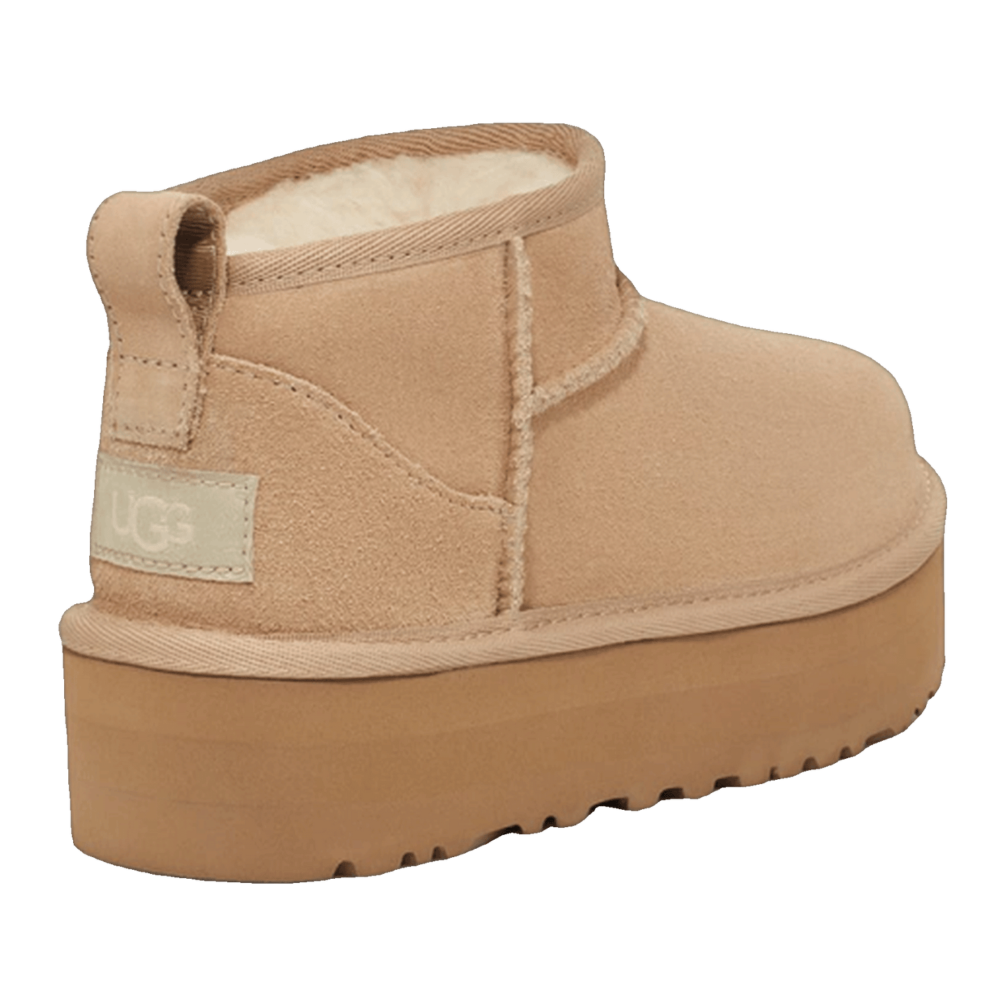UGG Classic Ultra Mini Platform Boot Sand (Kids) Back