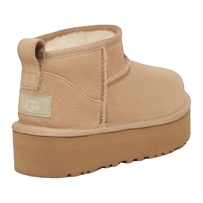 UGG Classic Ultra Mini Platform Boot Sand (Kids) Back