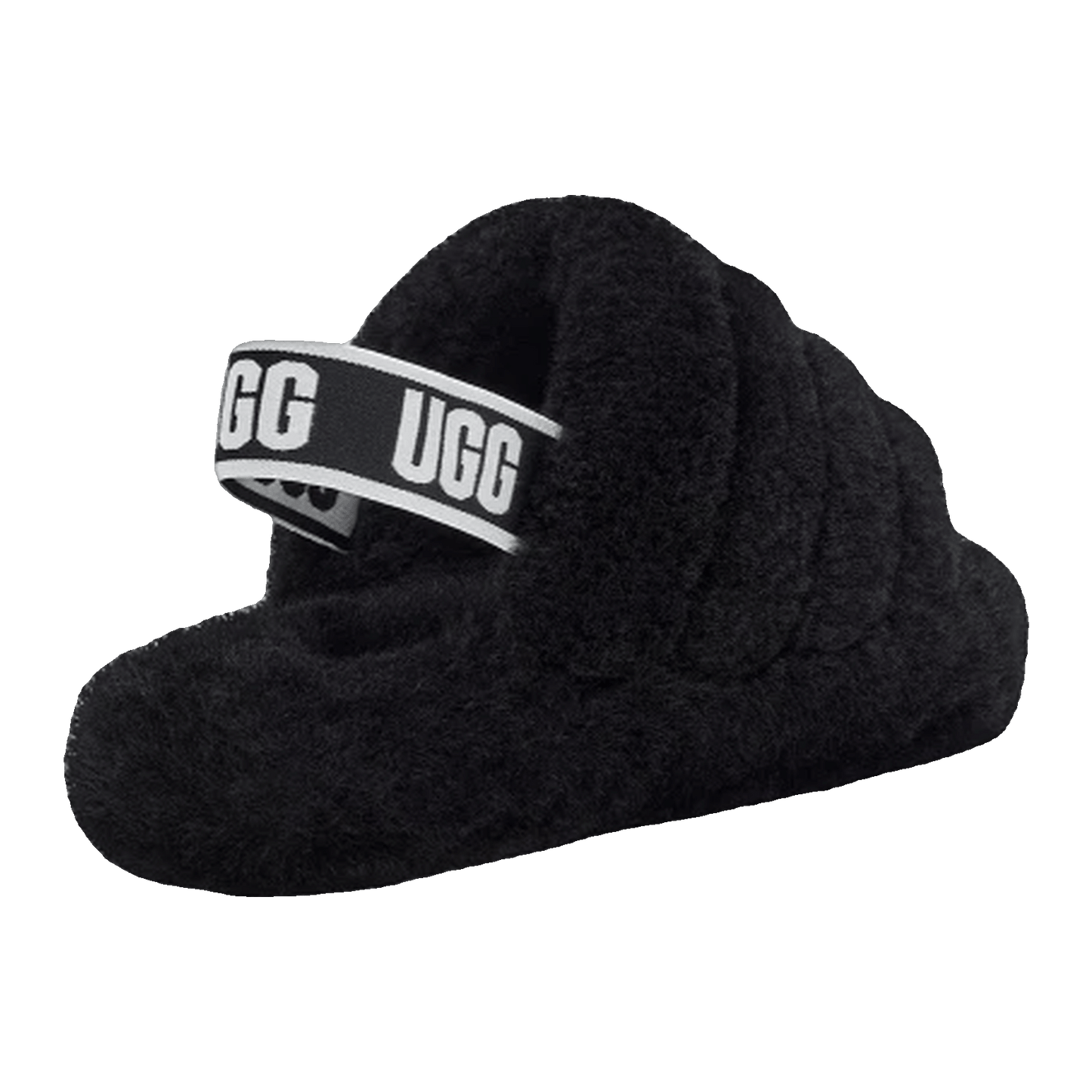 UGG Fluff Yeah Slide Black (Kids) Back