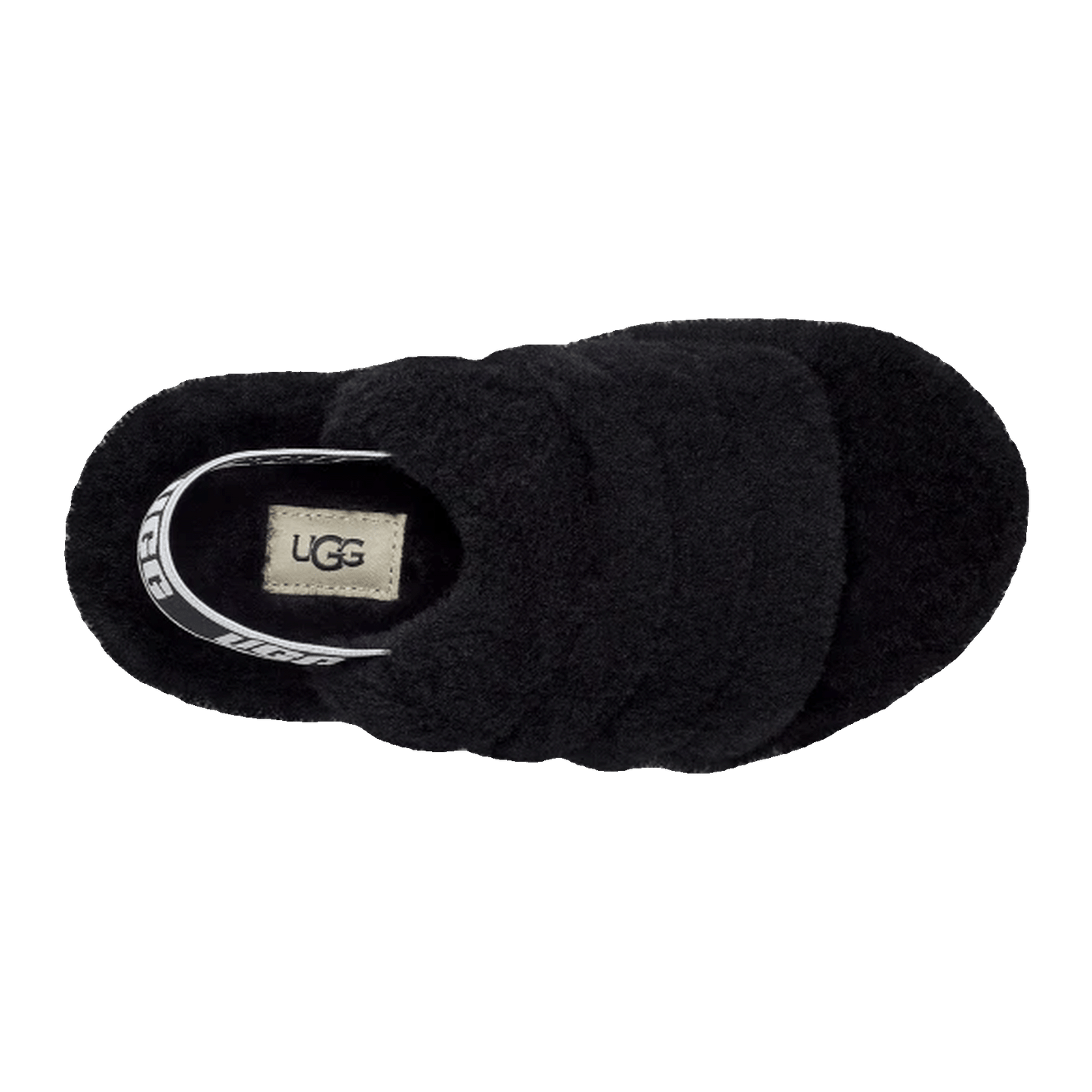 UGG Fluff Yeah Slide Black (Kids) Oben