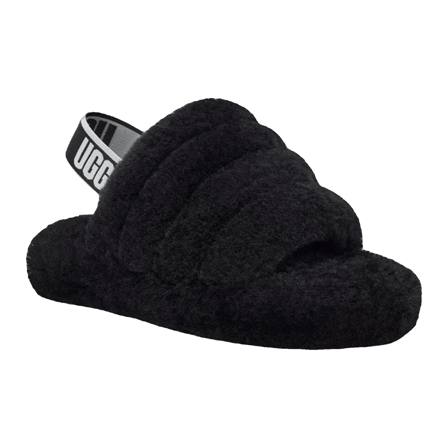 UGG Fluff Yeah Slide Black (Kids) Side