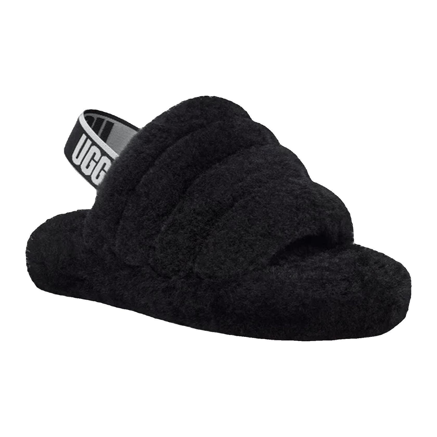 UGG Fluff Yeah Slide Black (Kids) Side