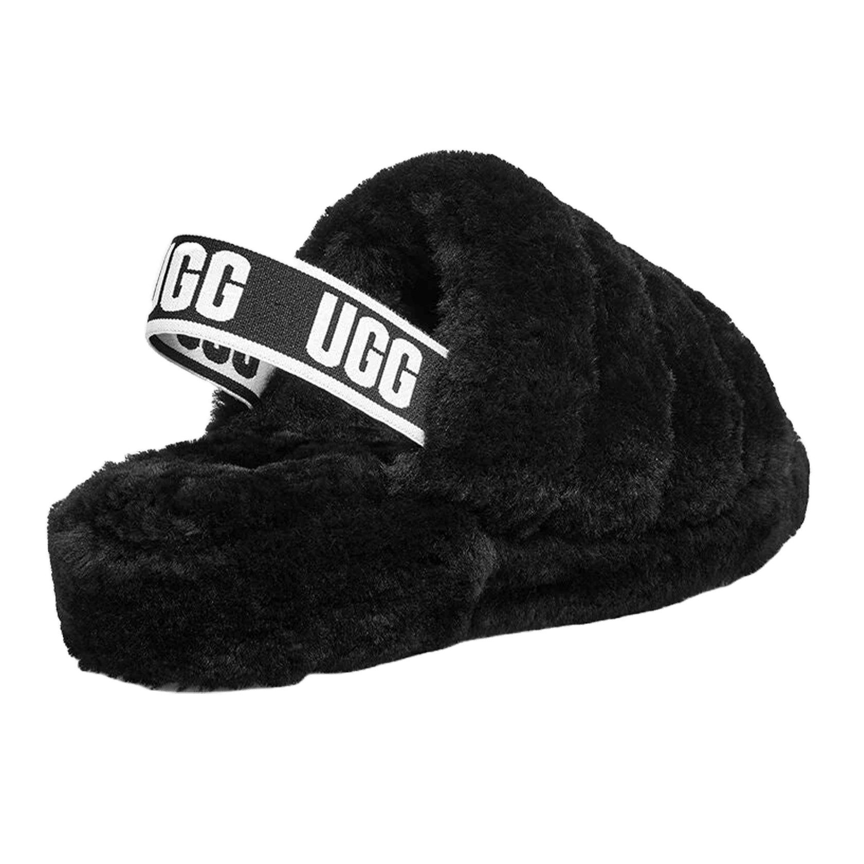 UGG Fluff Yeah Slide Black (W) Back