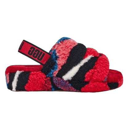 UGG Fluff Yeah Slide Cali Collage Red (W)