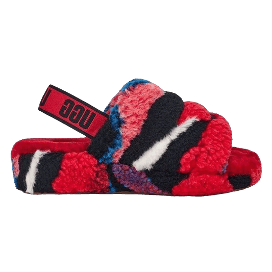UGG Fluff Yeah Slide Cali Collage Red (W)