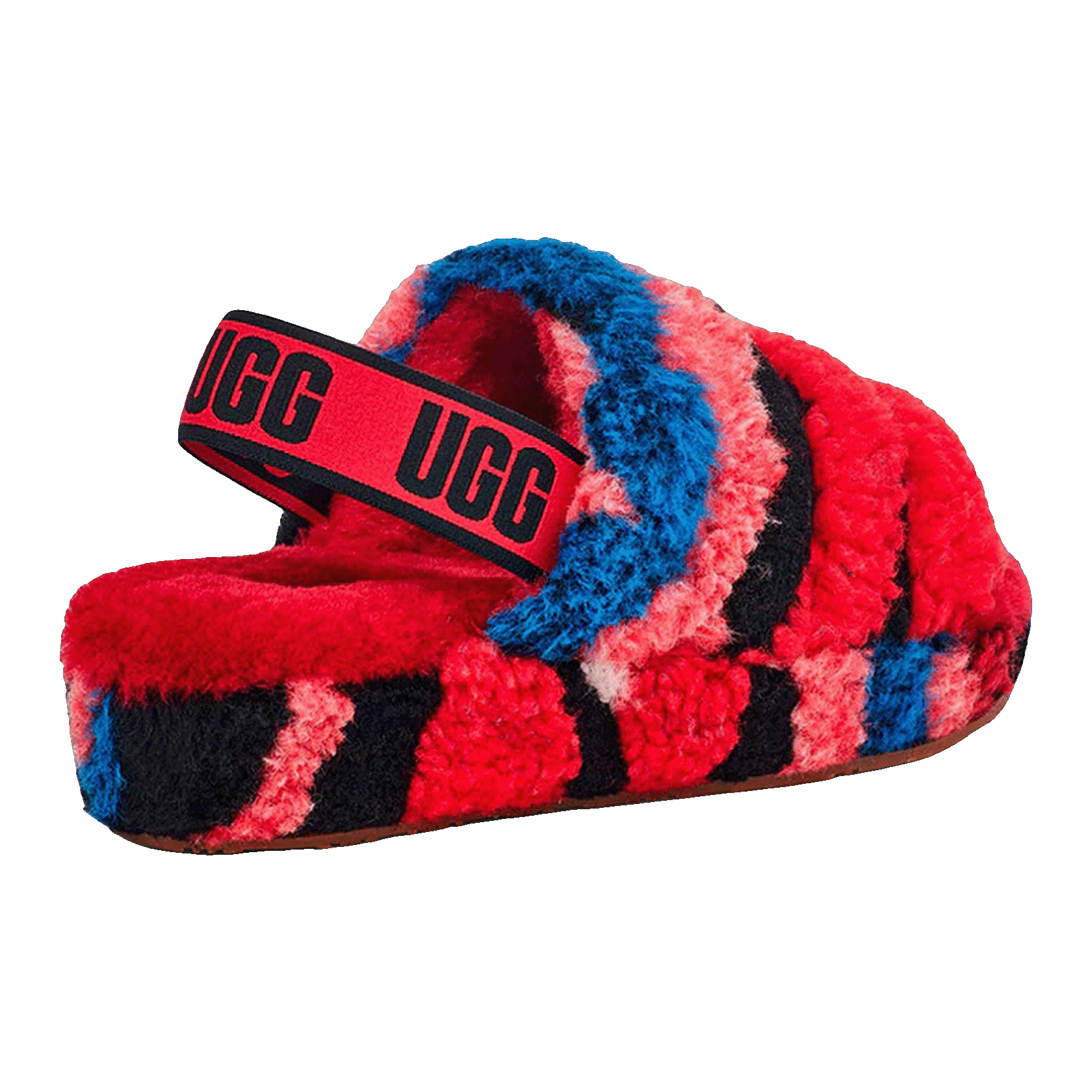 UGG Fluff Yeah Slide Cali Collage Red (W) Back