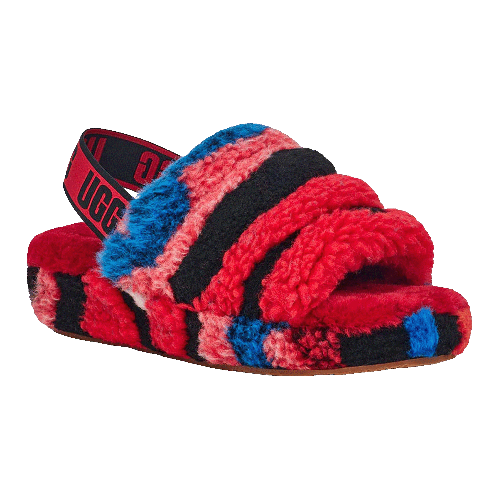 UGG Fluff Yeah Slide Cali Collage Red (W) Side