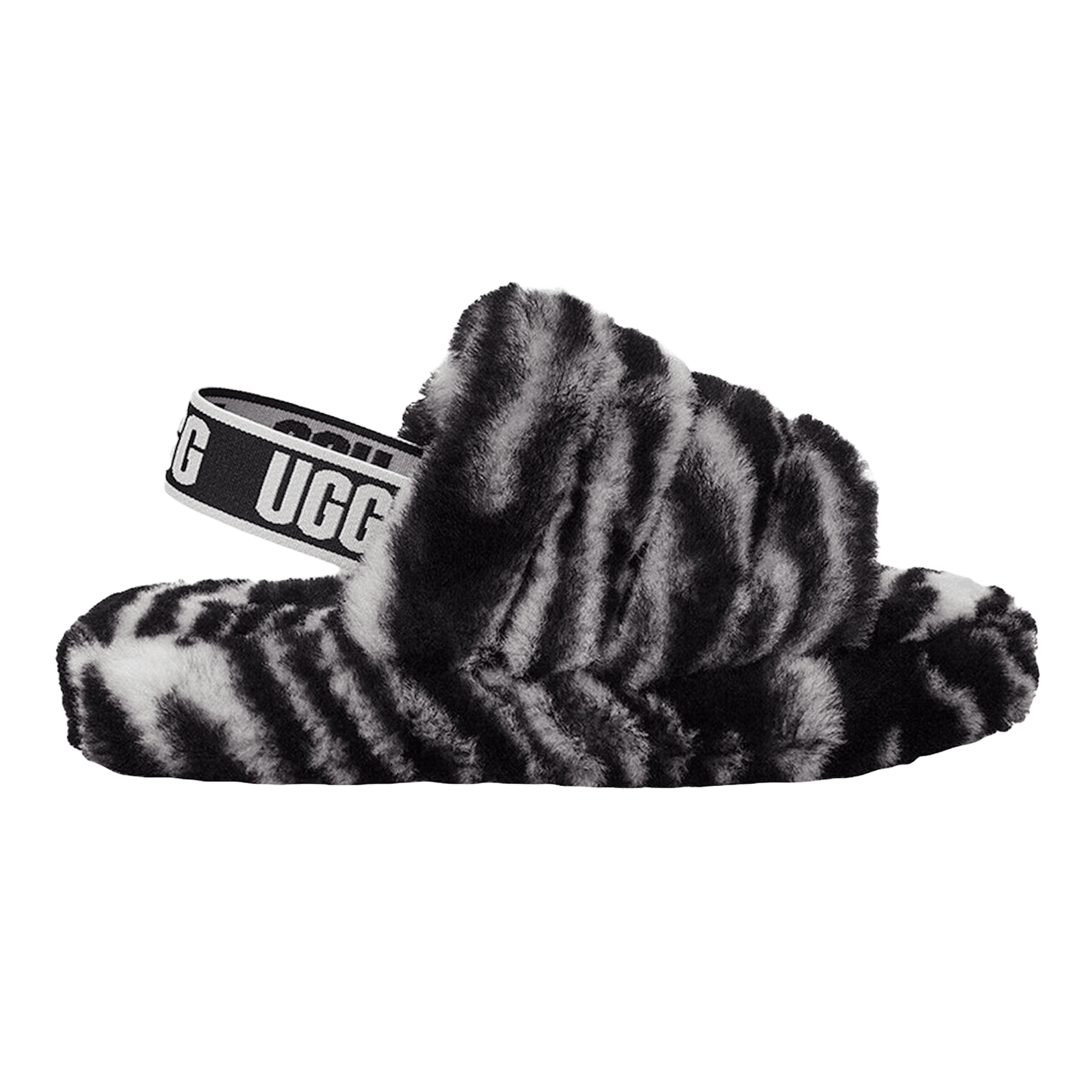 UGG Fluff Yeah Slide Marble Black White (W)
