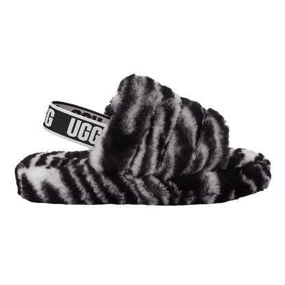 UGG Fluff Yeah Slide Marble Black White (W)
