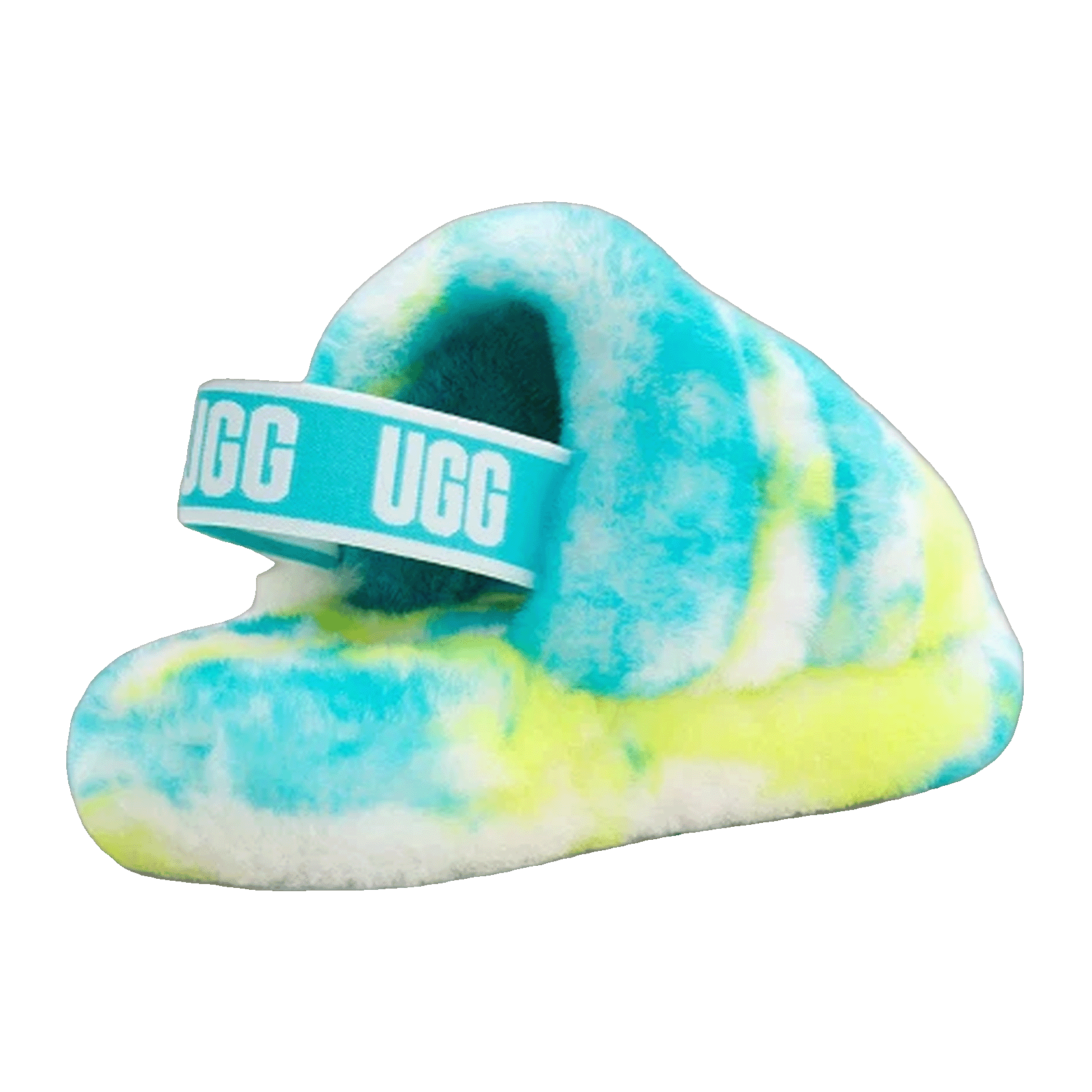 UGG Fluff Yeah Slide Oasis Blue (Kids) Back