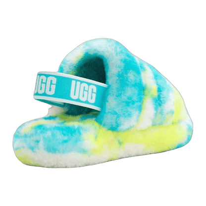 UGG Fluff Yeah Slide Oasis Blue (Kids) Back