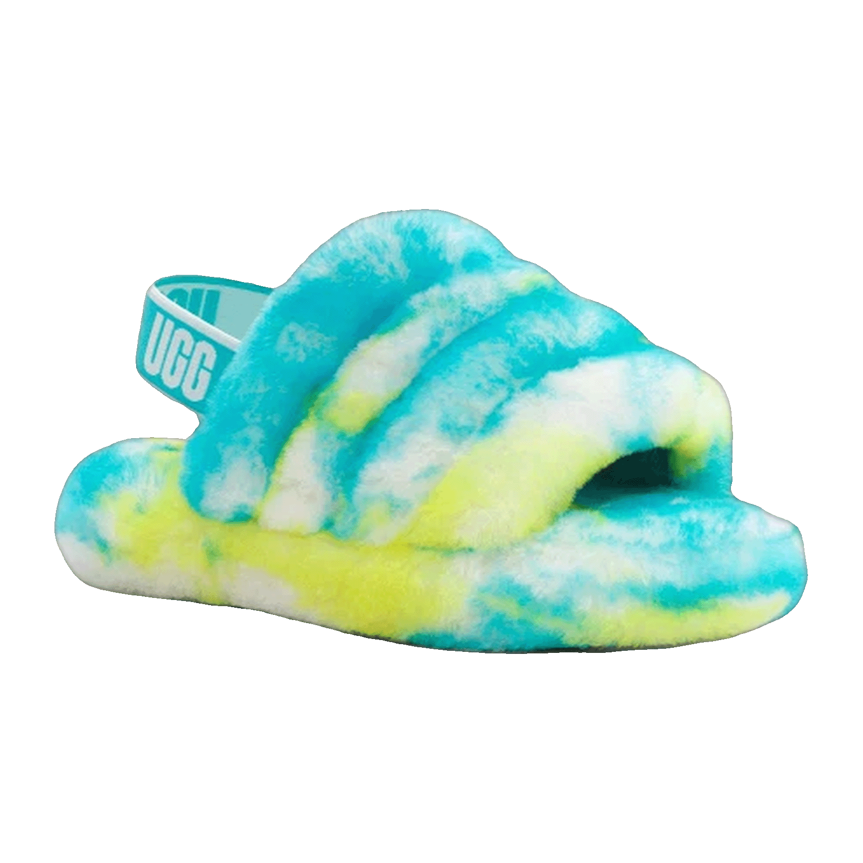 UGG Fluff Yeah Slide Oasis Blue (Kids) Side