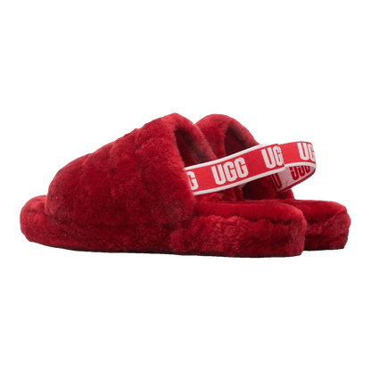 UGG Fluff Yeah Slide Ribbon Red (Kids) Back