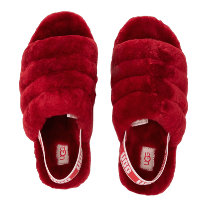 UGG Fluff Yeah Slide Ribbon Red (Kids) Oben