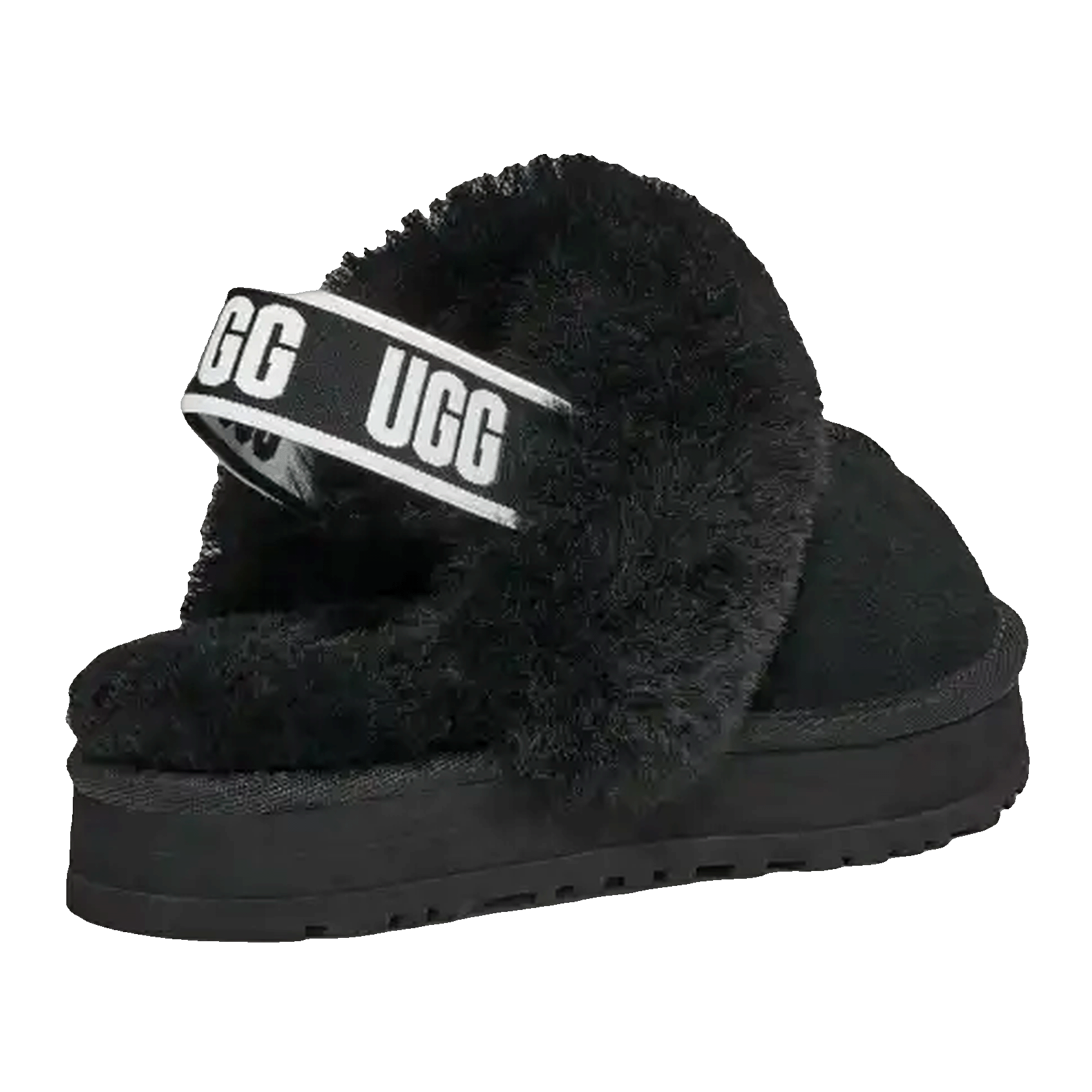 UGG Funkette Slipper Black (Kids) Back